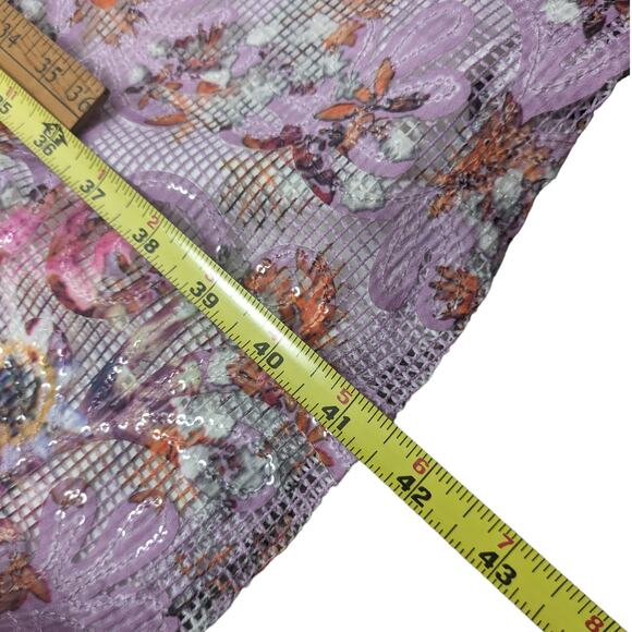 BADGLEY MISCHKA BELLE Nadia Dress Floral Sleeveless A-line Cocktail Lilac Size 6 - Picture 11 of 15